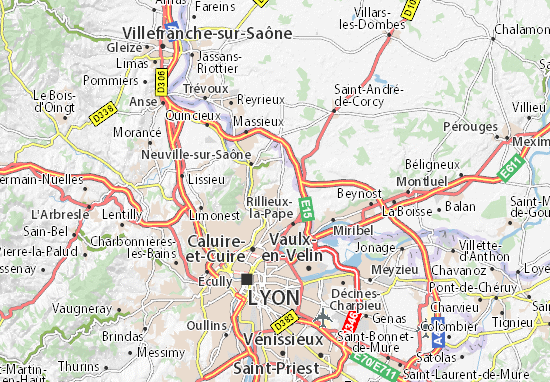 Kaart Plattegrond Cailloux-sur-Fontaines