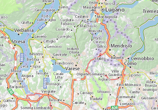 Karte Stadtplan Induno Olona