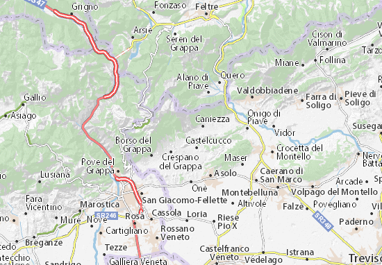 Karte Stadtplan Possagno