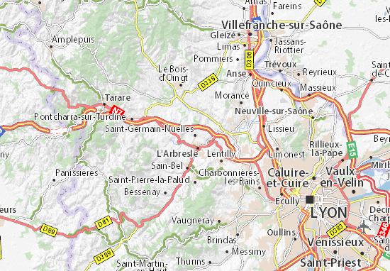 Mapa Saint-Germain-Nuelles