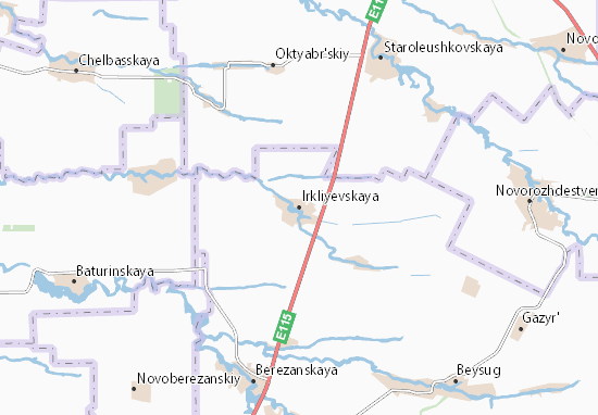 Kaart Plattegrond Irkliyevskaya