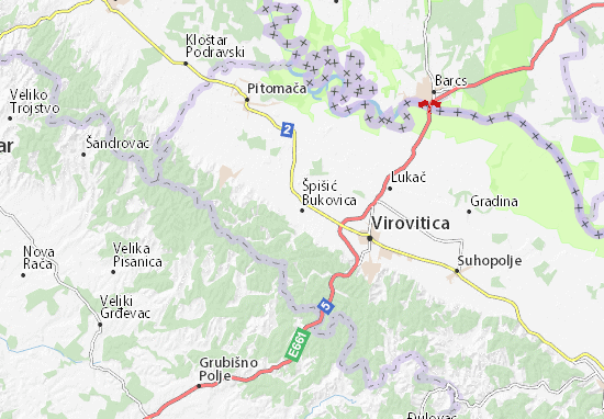 Špišić Bukovica Map