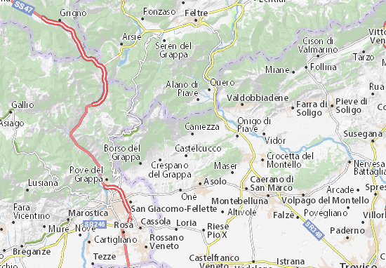 Caniezza Map