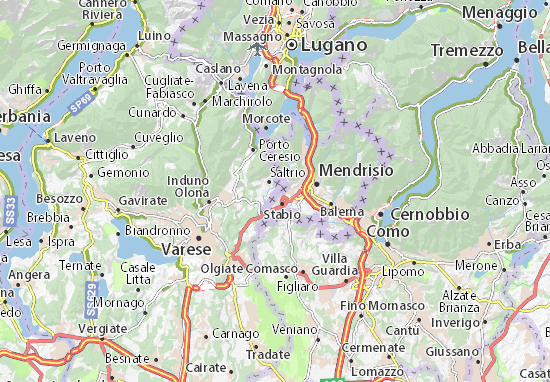 Karte Stadtplan Clivio