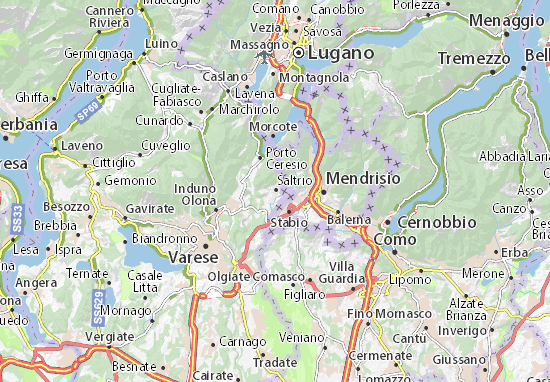 Karte Stadtplan Saltrio
