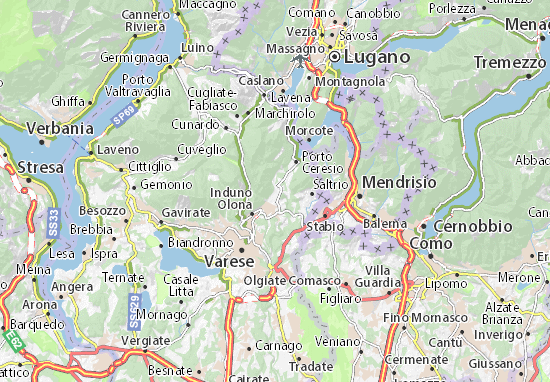 Karte Stadtplan Bisuschio