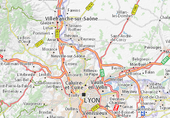 Mapa Plano Neuville-sur-Saône