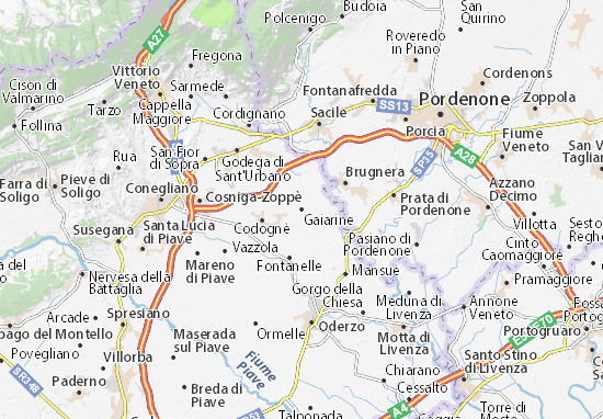 Karte Stadtplan Gaiarine
