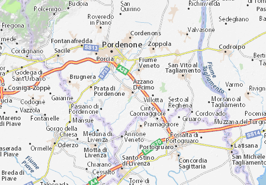 Karte Stadtplan Azzano Decimo