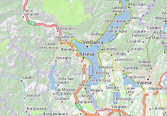 Kaart Plattegrond Stresa