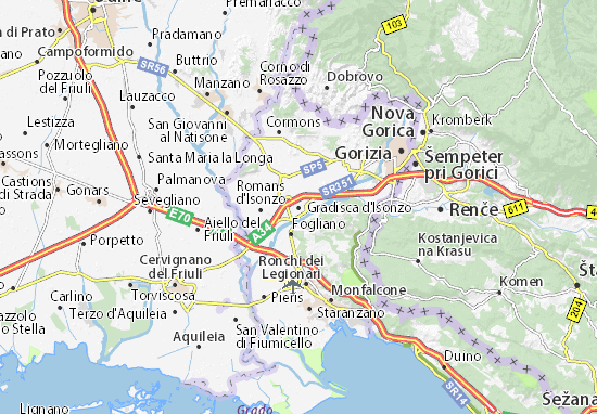 Mapa Plano Gradisca d&#x27;Isonzo