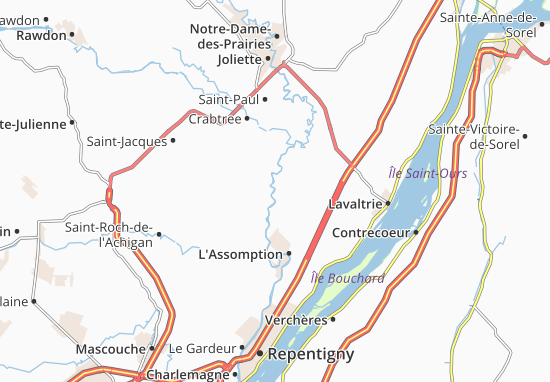 Karte Stadtplan Saint-Gérard-majella
