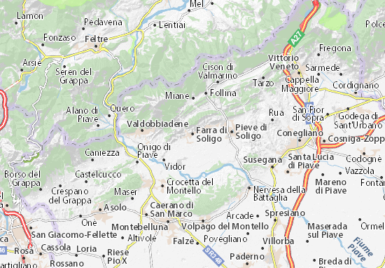 Kaart Plattegrond Farra di Soligo