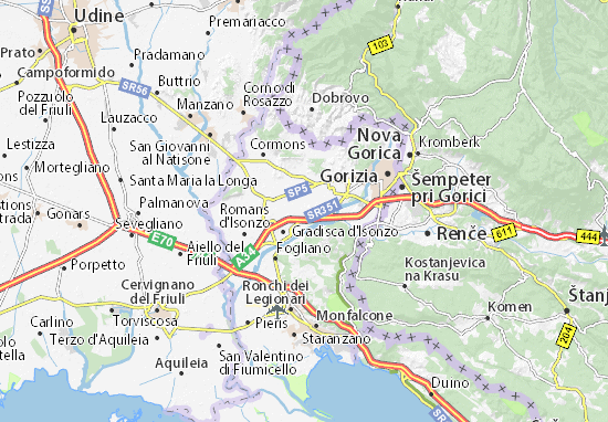 Karte Stadtplan Farra d&#x27;Isonzo