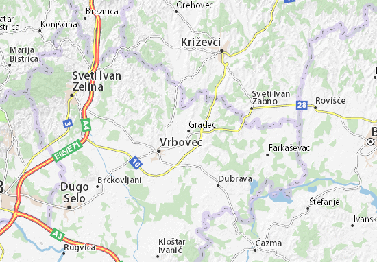 Mapa Gradec