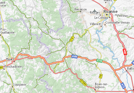Saint-Just-en-Chevalet Map
