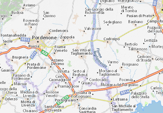 Kaart Plattegrond San Vito al Tagliamento