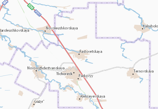 Kaart Plattegrond Fastovetskaya
