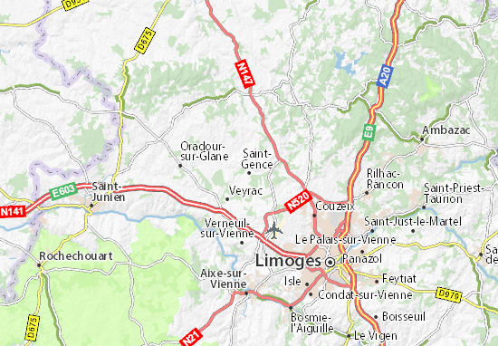 Kaart Plattegrond Saint-Gence