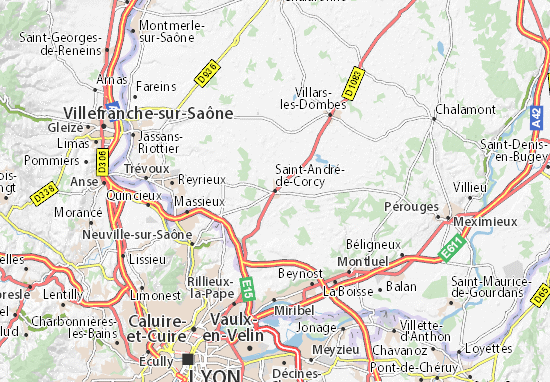 Kaart Plattegrond Saint-André-de-Corcy