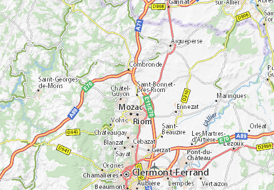 Mapas-Planos Saint-Bonnet-près-Riom