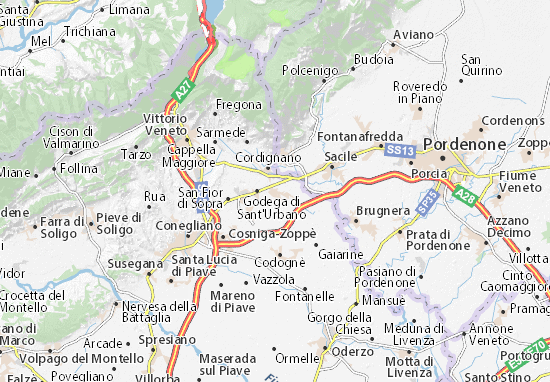 Karte Stadtplan Orsago