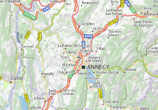 Mapa Metz-Tessy