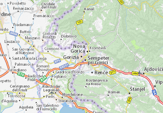 Karte Stadtplan Gorizia