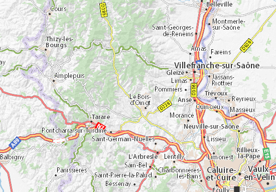 michelin saint laurent d oingt map viamichelin