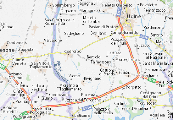 Mapa Bertiolo