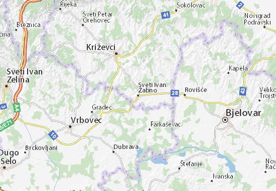 Kaart Plattegrond Sveti Ivan Žabno