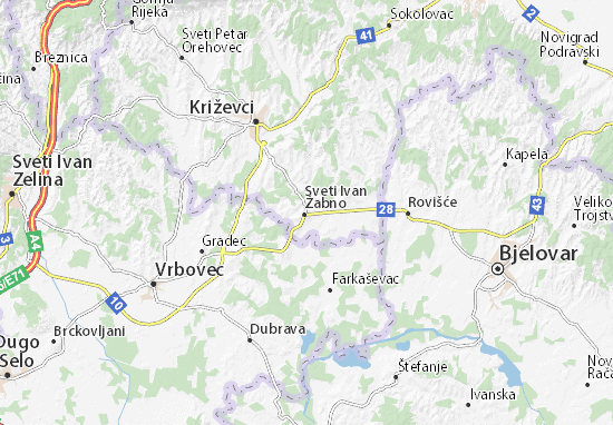 Karte Stadtplan Sv. Ivan Žabno