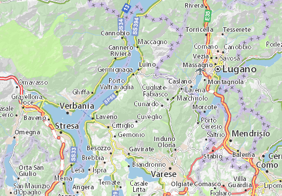 Karte Stadtplan Brissago-Valtravaglia