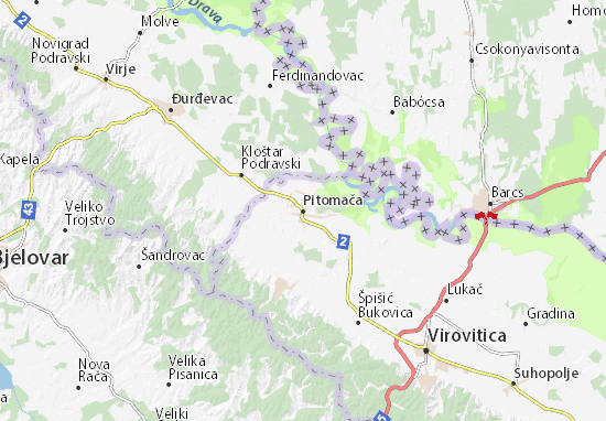 Karte Stadtplan Pitomača