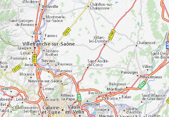 Karte Stadtplan Monthieux
