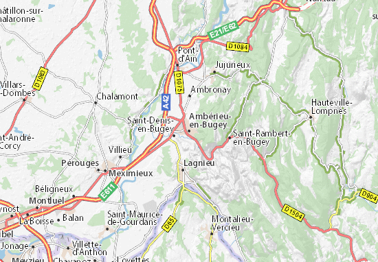 Mapa Ambérieu-en-Bugey