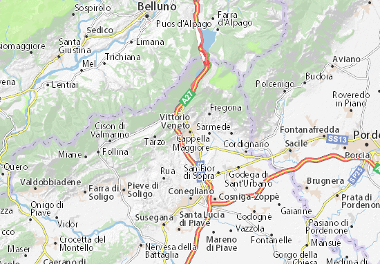 Mapa Plano Vittorio Veneto