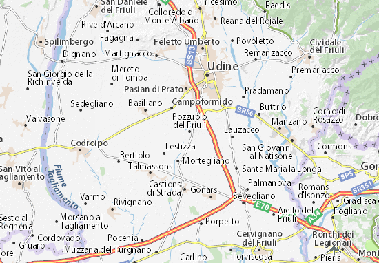 Mapa Plano Pozzuolo del Friuli