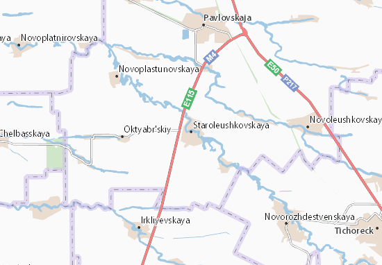 Kaart Plattegrond Staroleushkovskaya