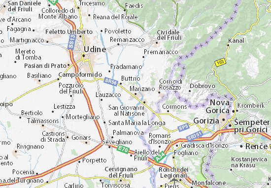 Karte Stadtplan Manzano