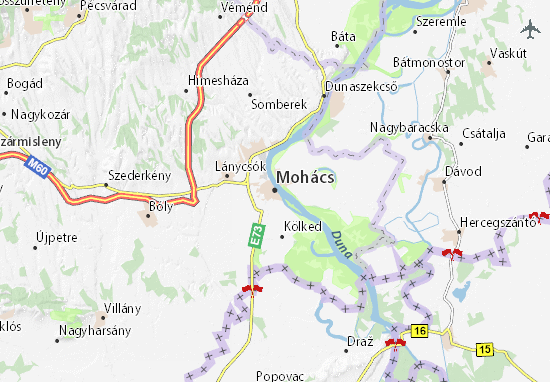Karte Stadtplan Mohács