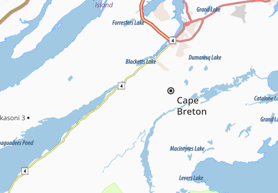 Kaart Plattegrond Cape Breton