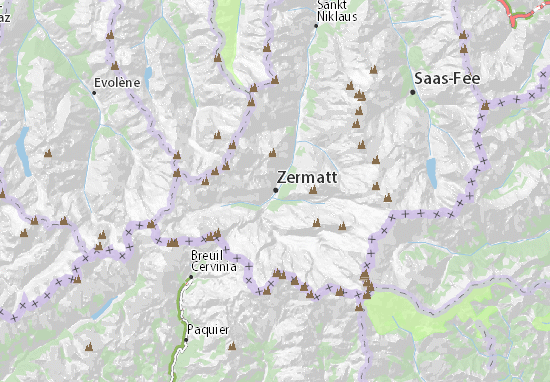 Karte Stadtplan Zermatt