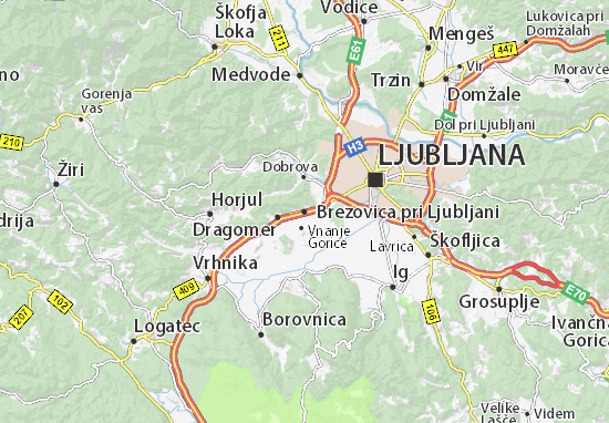 Brezovica pri Ljubljani Map