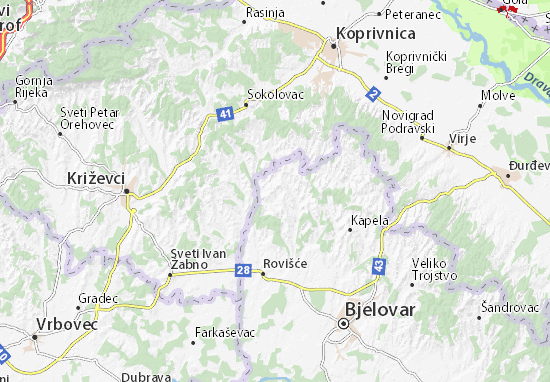 Mapa Zrinski Topolovac