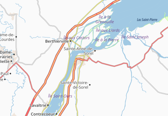Karte Stadtplan Sorel-Tracy