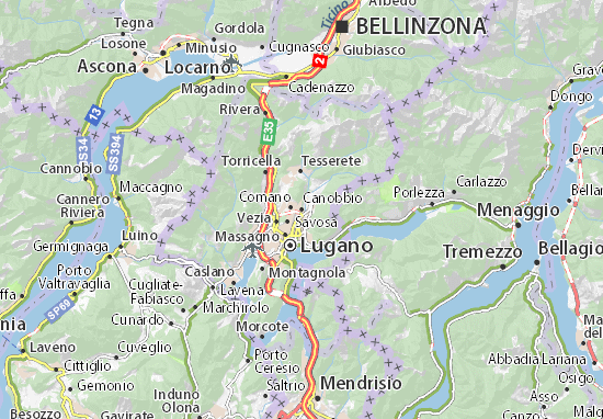 Karte Stadtplan Canobbio