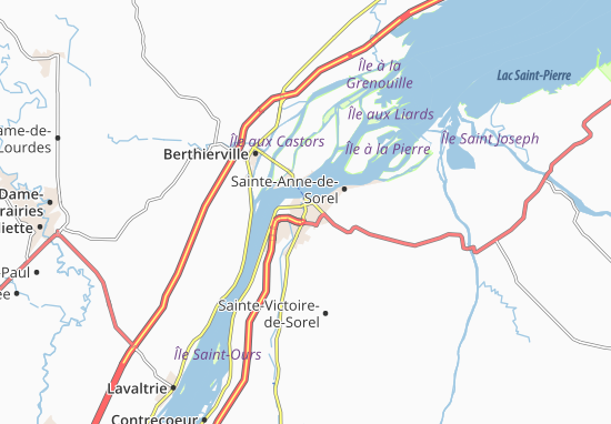 Karte Stadtplan Sorel