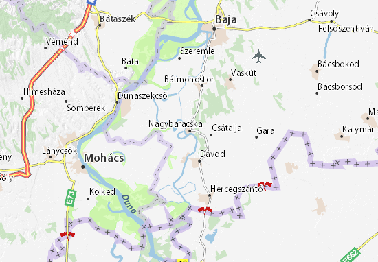 Nagybaracska Map