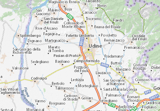 Mapa Plano Pasian di Prato